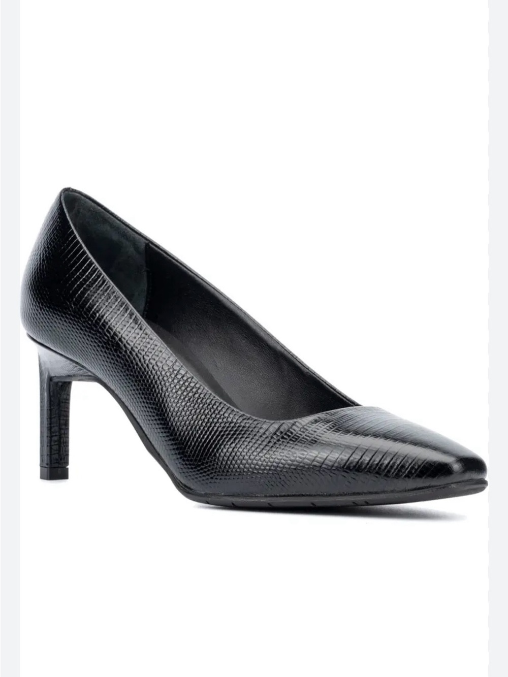 NEW Aquatalia Rylan Black Textured Pointed-Toe Weatherproof Pumps Sz 9M